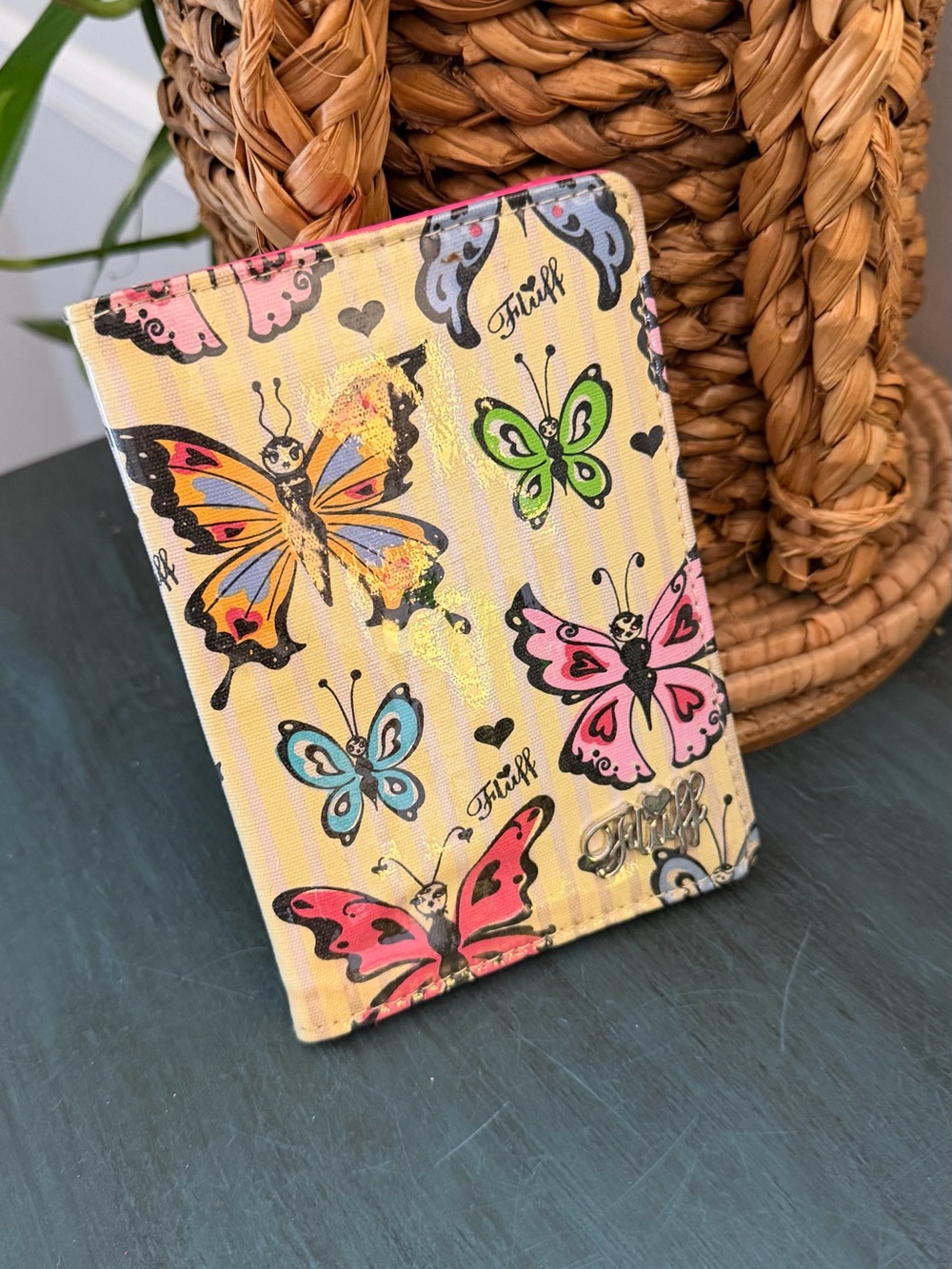 Miss Fluff “Fluffy Butterflies” passport holder/wallet.